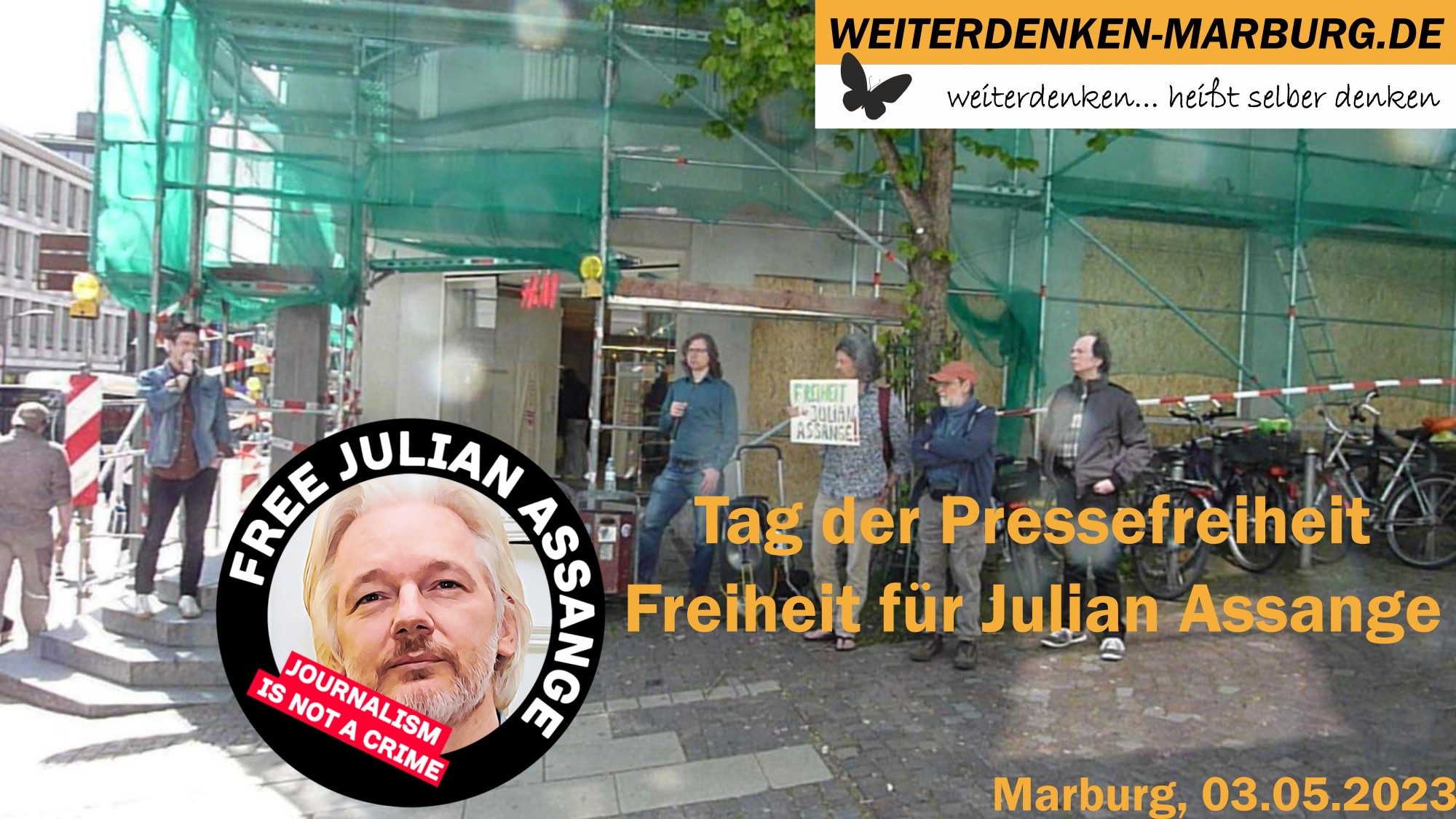Free Julian Assange! Kundgebung am 3. Mai 2023